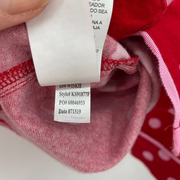 Kate Spade Red Polka Dot Flannel Pajama Set Large - Picture 5 of 9